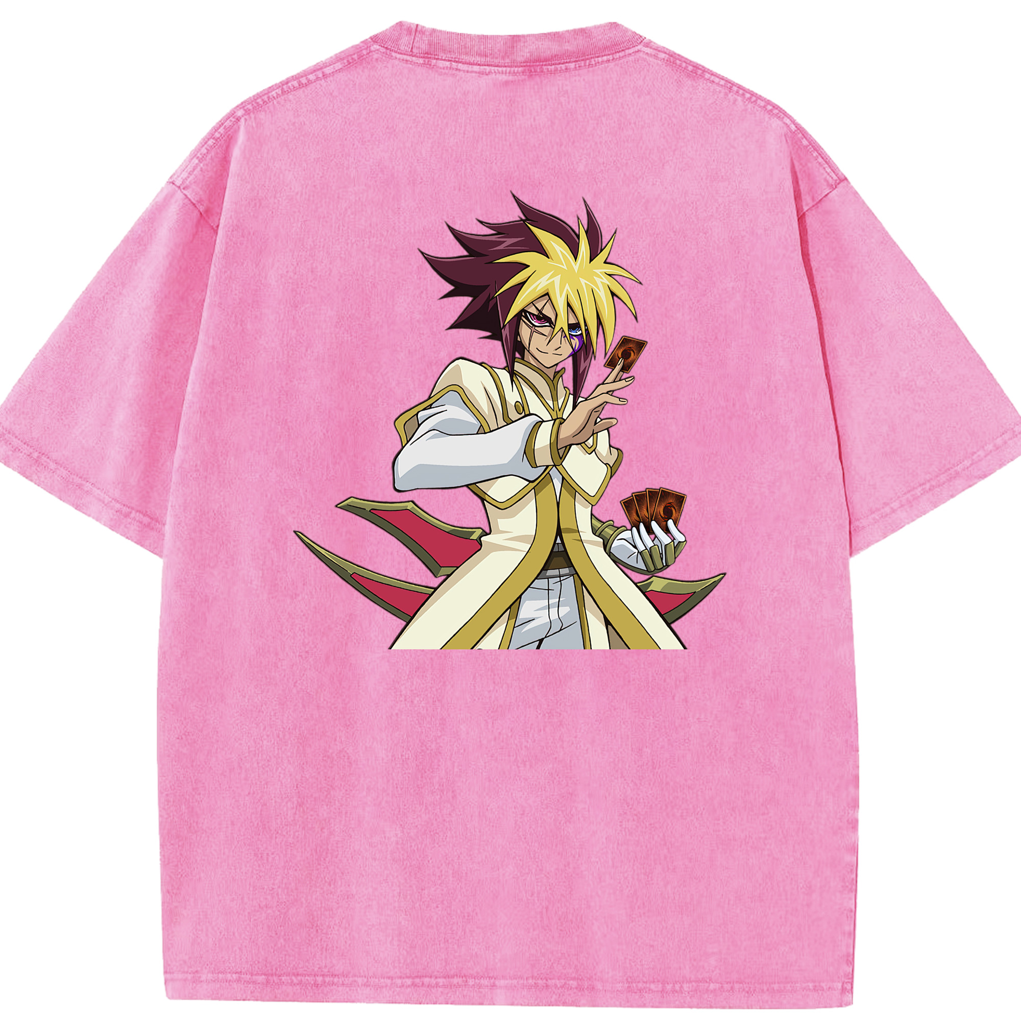 （画像用） 遊☆戯☆王 Yu-Gi-Oh! 綿100% ヴィンテージ風 半袖Tシャツ（背面プリント）